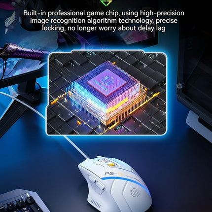 Inphic Pg1 Wired Mouse Gaming Mouse RGB Light Emitting   Macro Programming 12800DPI  6 Keys Computer Mouse For Office Home