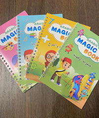 Magic Writing Book in Portuguese Calligraphy Notebook Montessori Kids Reusable Educational Calligraphic Letter Practice Toy