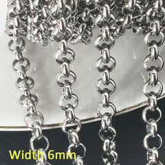 1meter Stainless Steel Necklace Chain for Jewelry Making DIY 1:3 NK Rolo Cable Link Curb Chains Thick Chain Bracelet Accessories
