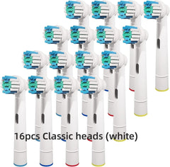16/20PCS Brush Head nozzles for Oral B Electric Toothbrush Replacement Head Refill Sensitive Floss Cross Action for Oralb