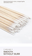 100/300 Pcs Disposable Ultra-small Cotton Swab Brush Lint Free Micro Wood Makeup Brushes Eyelash Extension Glue Removing Tools