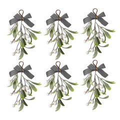 6pcs artificial Christmas Mistletoe hanging ornament Artificial green plant home decoration berry hanging ornament