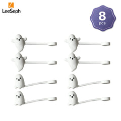 Leeseph Halloween Ghost Straw Covers Cap, Silicone Reusable DustProof Drinking Straw Topper, Cup Accessories for Stanley Cup