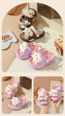 Children's Flip Flops, Anti Slip and Lightweight, Children's Hole Shoes, Soft Soled Cartoon Beach Shoes for Boys and Girls