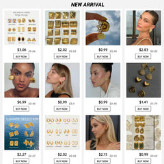 Uworld Luxury Rhinestone Inlay Heart Stud Earrings for Women Stainless Steel 18K PVD Plated Texture Waterproof Charm Jewelry