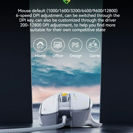 Inphic Pg1 Wired Mouse Gaming Mouse RGB Light Emitting   Macro Programming 12800DPI  6 Keys Computer Mouse For Office Home