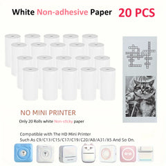 Mini Printer Color Sticker Thermal Paper Label Paper Sticker Photo Papers For PeriPage PAPERANG Poooli 57mm width Photo Printer