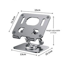 Foldable Bracket Stand 360 Degree Rotating Hollowed Tablet Holder Anti Slip Tablet Holder Desk Height Adjustable for 4.7-12 Inch