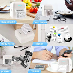 10Pcs Mini Printer Paper For peripage Self Adhesive Thermal Paper Printable Sticker Paper for Pocket Thermal Printer