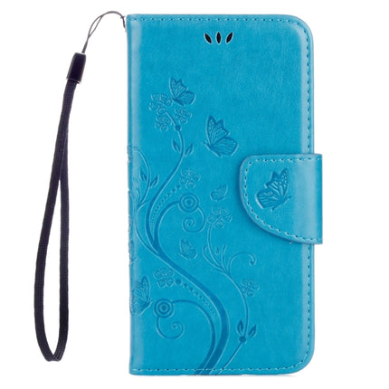 For Galaxy A5 (2017) / A520 Butterflies Love Flowers Embossing Horizontal Flip Leather Case with Holder & Card Slots & Wallet & Lanyard