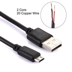 2 Cores 20 Copper Wires Micro USB to USB 2.0 Charging Cable, Cable Length: About 30cm