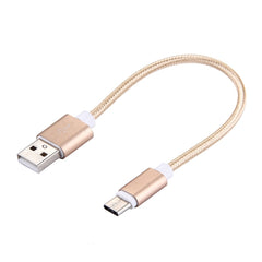 Woven Style USB-C / Type-C 3.1 Male to USB 2.0 Male Data Sync Charging Cable, Cable Length: 20cm