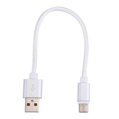 Woven Style USB-C / Type-C 3.1 Male to USB 2.0 Male Data Sync Charging Cable, Cable Length: 20cm