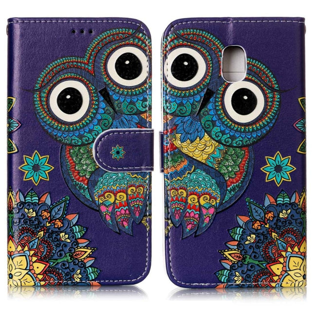 For Galaxy J3 (2017) (EU Version) Gloss Oil Embossed Horizontal Flip Leather Case with Holder & Card Slots & Wallet & Photo Frame, For Galaxy J3 (2017) (EU Version)