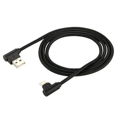 1m USB to USB-C / Type-C Nylon Weave Style Double Elbow Charging Cable, 1m Type-C