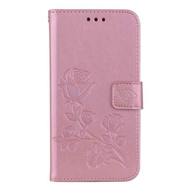 For Galaxy J3 (2017) / J330 (EU Version) Roses Pressed Flower Pattern Horizontal Flip Leather Case with Holder & Card Slots & Wallet, For Samsung Galaxy J3 (2017) / J330 (EU Version)