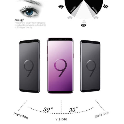 For Galaxy S9 0.3mm 9H Surface Hardness 3D Privacy Anti-glare Tempered Glass Protective Film