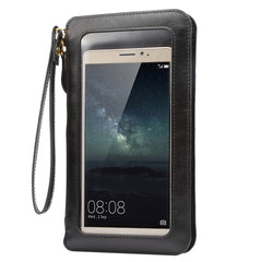 Universal Crazy Horse Texture Touch Screen Wallet Style PU Leather Shoulder Bag for Galaxy Note 8 & Mega 6.3, Huawei Mate 8 / Mate 7, etc. 6.3 inch Below