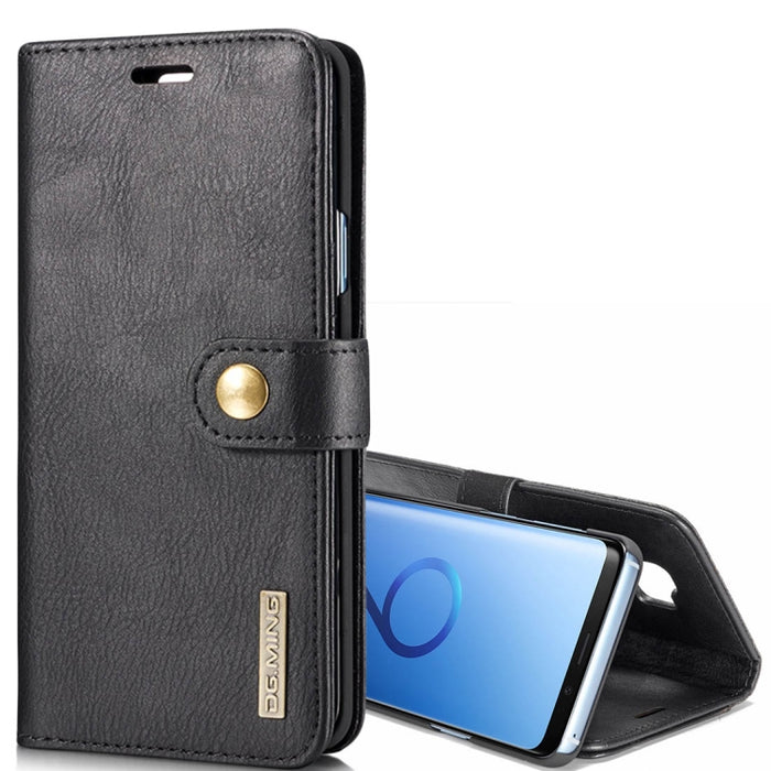 DG.MING for Galaxy S9+ Crazy Horse Texture Horizontal Flip Detachable Magnetic Protective Case with Holder & Card Slots & Wallet, Galaxy S9+