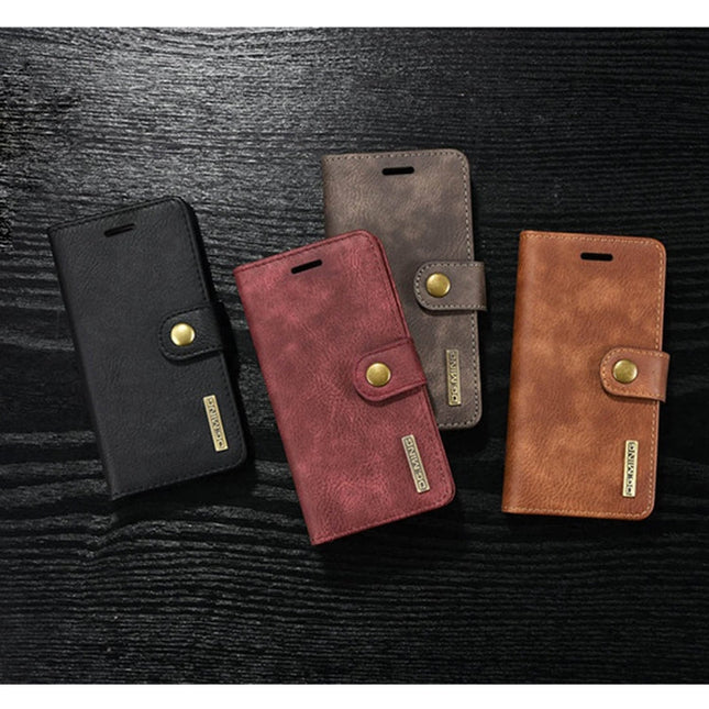 DG.MING for Galaxy S9+ Crazy Horse Texture Horizontal Flip Detachable Magnetic Protective Case with Holder & Card Slots & Wallet, Galaxy S9+