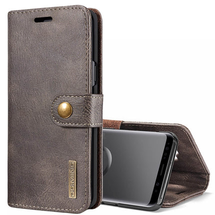 DG.MING for Galaxy S9 Crazy Horse Texture Horizontal Flip Detachable Magnetic Protective Case with Holder & Card Slots & Wallet, Galaxy S9