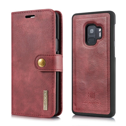DG.MING for Galaxy S9 Crazy Horse Texture Horizontal Flip Detachable Magnetic Protective Case with Holder & Card Slots & Wallet, Galaxy S9