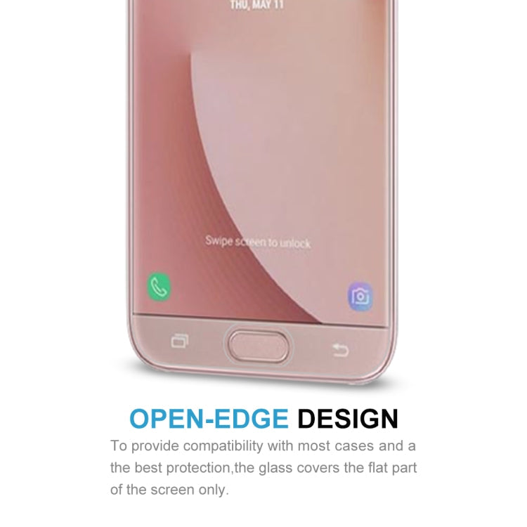 0.26mm 9H 2.5D Arc Edge Tempered Glass Film for Galaxy J7 Pro / J730