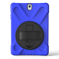 For Galaxy Tab S3 9.7 inch T820 360 Degree Rotation PC + Silicone Protective Case with Holder & Hand-strap, For Galaxy Tab S3 9.7 inch T820