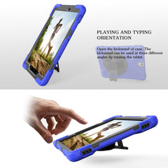 For Galaxy Tab S3 9.7 inch T820 360 Degree Rotation PC + Silicone Protective Case with Holder & Hand-strap, For Galaxy Tab S3 9.7 inch T820