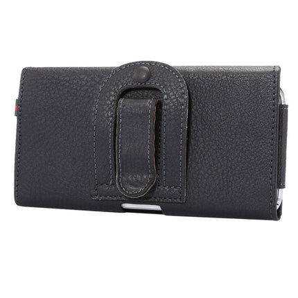 Universal Litchi Texture Vertical Flip Thwartwise PU Leather Case / Waist Bag with Back Splint & Card Slots & 15cm Lanyard for Galaxy S7 Edge & S7 & S6 Edge & S6, Huawei P9 & P9 Lite & P9 Plus & Sony Xperia Z5, Xiaomi Redmi 4, Size: 15.5 x 8 x 1.8 cm