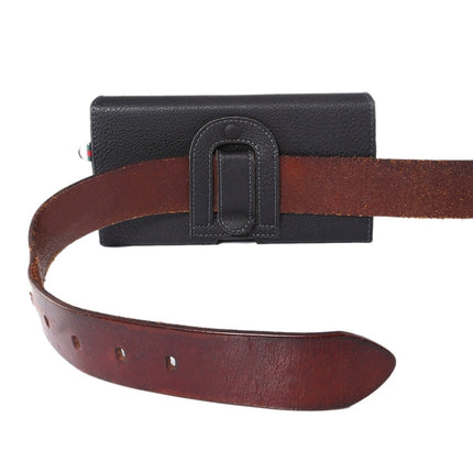 Universal Litchi Texture Vertical Flip Thwartwise PU Leather Case / Waist Bag with Back Splint & Card Slots & 15cm Lanyard for Galaxy S7 Edge & S7 & S6 Edge & S6, Huawei P9 & P9 Lite & P9 Plus & Sony Xperia Z5, Xiaomi Redmi 4, Size: 15.5 x 8 x 1.8 cm