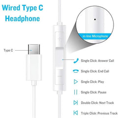 USB-C / Type-C Interface Stereo Music Earphone, Stereo Music Earphone