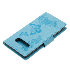 For Galaxy Note 8 Pressed Flowers Butterfly Pattern Horizontal Flip Leather Case with Holder & Card Slots & Wallet & Lanyard, For Galaxy Note 8