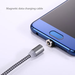 360 Degree Rotation 1m Weave Style USB-C / Type-C to USB 2.0 Strong Magnetic Charger Cable with LED Indicator