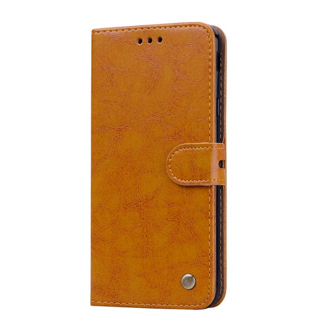 Business Style Oil Wax Texture Horizontal Flip Leather Case for Galaxy J4+, with Holder & Card Slots & Wallet, For Galaxy J4+