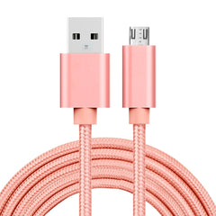 2m 3A Woven Style Metal Head Micro USB to USB Data / Charger Cable, 2m Micro USB