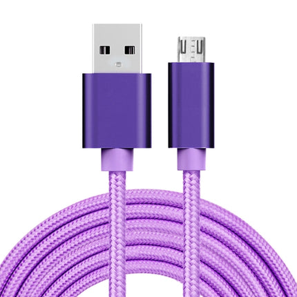 3A Woven Style Metal Head Micro USB to USB Data / Charger Cable, Cable Length: 3m, 3m Micro USB