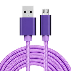 3A Woven Style Metal Head Micro USB to USB Data / Charger Cable, Cable Length: 3m, 3m Micro USB