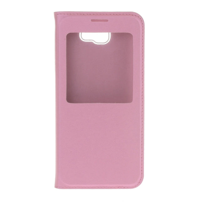 For Galaxy J5 (2017) (US Version) Litchi Texture Horizontal Flip Leather Case with Call Display ID