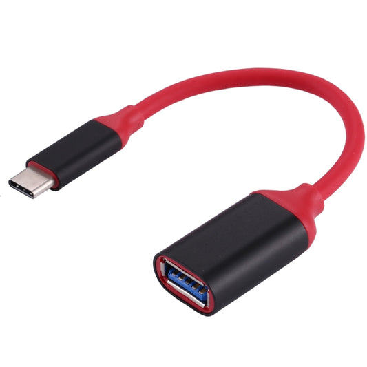 15cm Aluminum Alloy Head USB-C / Type-C 3.1 Male to USB 3.0 Female OTG Converter Adapter Cable