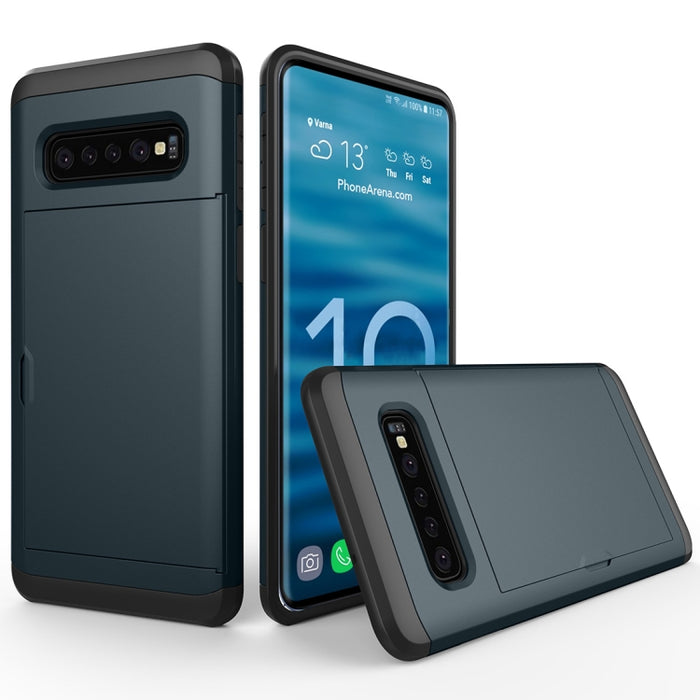 Shockproof Rugged Armor Protective Case for Galaxy S10, with Card Slot, Galaxy S10, For Galaxy S10