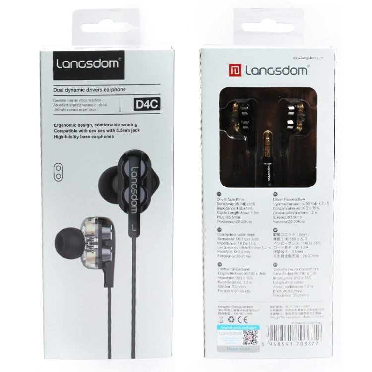 Langsdom Double Moving Coil with Wheat Headset