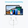 ANKER 3 in 1 8 Pin + Micro USB + USB-C / Type-C Interface MFI Certificated Data Cable