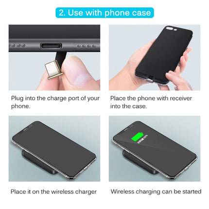 5V 800mA Qi Standard Wireless Charging Receiver with USB-C / Type-C Port, For Type-C Phones