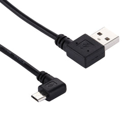 20cm USB 2.0 Left Turn Elbow to Micro USB Elbow Data Cable, Left to Right