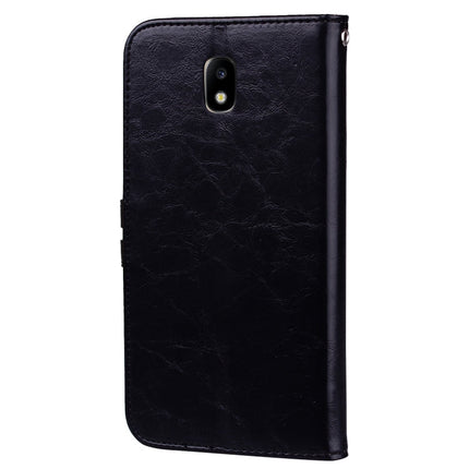 For Galaxy J3 (2017) / J330 (EU Version) Business Style Oil Wax Texture Horizontal Flip Leather Case with Holder & Card Slots & Wallet, For Galaxy J3 (2017) / J330 (EU Version)