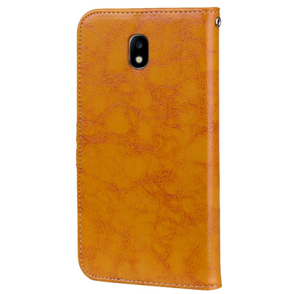 For Samsung Galaxy J5 (2017) / J530 (EU Version) Business Style Oil Wax Texture Horizontal Flip Leather Case with Holder & Card Slots & Wallet