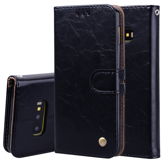 Business Style Oil Wax Texture Horizontal Flip Leather Case for Galaxy S10 E, with Holder & Card Slots & Wallet