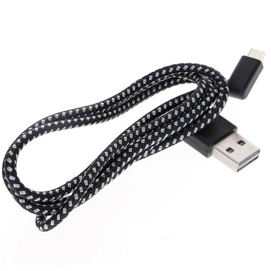 20cm 2A USB to USB-C / Type-C Nylon Weave Style Double Elbow Data Sync Charging Cable, 20cm Type-C