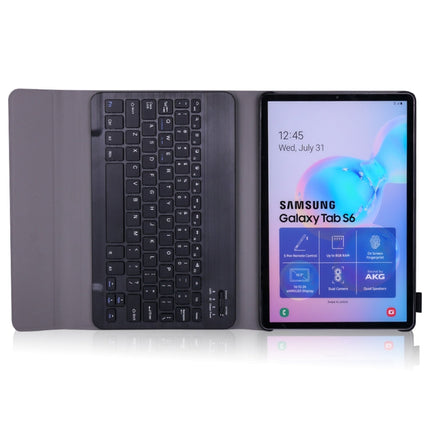 A860 For Samsung Galaxy Tab S6 10.5 inch T860 / T865 Detachable Bluetooth Keyboard Tablet Case with Pen Holder Elastic Strap
